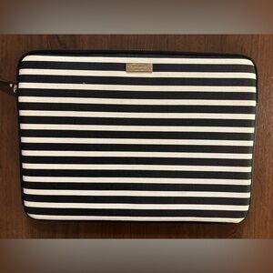 Black and White Striped Laptop Sleeve